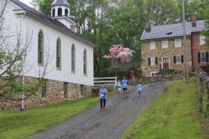 5K race by the John Wesley church in Waterford Virginia