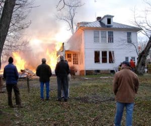 old school burns in 2007 in waterford virginia