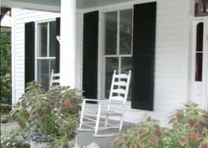 Porch and rocking chair in Waterford Virginia