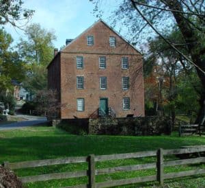 Back of the Waterford VA old Mill at 40105 Main Street